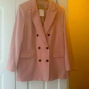 NWT H&M DUSTY ROSE BLUSH PINK BLAZER MEDIUM